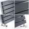 Milano Capri - Anthracite Flat Horizontal Designer Radiator 354mm x 1600mm (Double Panel)