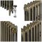 Milano Mercury - 3 Column Cast Iron Radiator - 860mm Tall - Natural Brass - Multiple Sizes Available