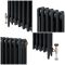 Milano Mercury - 3 Column Cast Iron Radiator - 560mm Tall - Farrow & Ball Railings Grey - Multiple Sizes Available