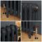 Milano Mercury - 3 Column Cast Iron Radiator - 560mm Tall - Farrow & Ball Railings Grey - Multiple Sizes Available
