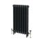 Milano Mercury - 3 Column Cast Iron Radiator - 860mm Tall - Farrow & Ball Railings Grey - Multiple Sizes Available
