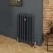 Milano Mercury - 3 Column Cast Iron Radiator - 860mm Tall - Farrow & Ball Railings Grey - Multiple Sizes Available