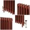 Milano Mercury - 3 Column Cast Iron Radiator - 560mm Tall - Farrow & Ball Eating Room Red - Multiple Sizes Available