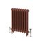 Milano Mercury - 3 Column Cast Iron Radiator - 660mm Tall - Farrow & Ball Eating Room Red - Multiple Sizes Available