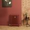 Milano Mercury - 3 Column Cast Iron Radiator - 660mm Tall - Farrow & Ball Eating Room Red - Multiple Sizes Available