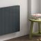 Reina Nika - Aluminium Electric Horizontal Designer Radiator - Single Panel - Anthracite