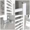 Milano Ive - White Dual Fuel Curved Heated Towel Rail 1800mm x 500mm