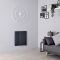 Milano Aruba Flow - Anthracite Horizontal Double Panel Side Connection Designer Radiator 635mm x 590mm