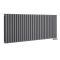 Milano Aruba Flow - Anthracite Horizontal Double Panel Side Connection Designer Radiator 635mm x 1652mm