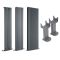 Milano Aruba - Anthracite Vertical Designer Radiator with Feet - Choice of Size