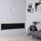 Milano Aruba - Black Horizontal Designer Radiator 354mm x 1600mm (Single Panel)