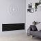 Milano Aruba - Black Horizontal Designer Radiator 472mm x 1600mm (Single Panel)