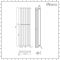 Milano Alpha - Chrome Vertical Flat Panel Designer Radiator 1600mm x 450mm (Single Panel)