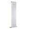 Milano Alpha - Chrome Flat Panel Vertical Designer Radiator - (Single Panel) - Choice of Size