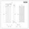 Milano Aruba Ardus - White Dry Heat 1500W Vertical Electric Designer Radiator - 1784mm x 590mm - Choice of Wi-Fi Thermostat