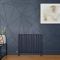 Milano x ECOSO Aruba Electric - Regal Blue Horizontal Designer Radiator - 635mm Tall - Choice of Size, Thermostat and Cable Cover