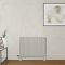 Milano Aruba Electric - Pearl White Horizontal Designer Radiator - 635mm Tall - Choice of Size, Thermostat and Cable Cover
