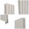 Milano x ECOSO Aruba Electric - Pearl White Vertical Designer Radiator - Choice of Size, Thermostat and Cable Cover