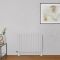 Milano x ECOSO Aruba Electric - Rose Petal Pink Horizontal Designer Radiator - 635mm Tall - Choice of Size, Thermostat and Cable Cover