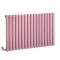 Milano x ECOSO Aruba Electric - Camellia Pink Horizontal Designer Radiator - 635mm Tall - Choice of Size, Thermostat and Cable Cover
