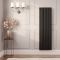 Milano Aruba - Black Vertical Designer Radiator 1600mm x 472mm (Double Panel)
