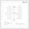 Milano Aruba Flow - White Vertical Double Panel Middle Connection Designer Radiator 1600mm x 590mm