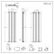Milano Alpha - White Vertical Double Flat Panel Designer Radiator 1600mm x 420mm