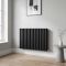 Sterling Quinn - Horizontal Designer Radiator - 595mm Tall - Choice of Finish and Width