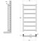 Milano Select - Chrome Designer Heated Towel Rail 1200mm x 600mm
