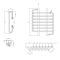 Milano Select - Chrome Designer Heated Towel Rail 610mm x 500mm
