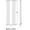 Milano Aruba - Anthracite Vertical Mirrored Designer Radiator 1800mm x 499mm (Double Panel)