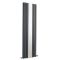 Milano Aruba - Anthracite Vertical Designer Radiator With Mirror - 1800mm x 499mm - Choice of Panel