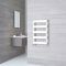 Milano Passo - White Aluminium Designer Heated Towel Rail 790mm x 500mm