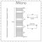 Milano Arno Electric - White Bar on Bar Heated Towel Rail 1738mm x 450mm