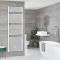 Milano Arno Electric - White Bar on Bar Heated Towel Rail 1738mm x 450mm