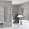 Milano Arno - Bar on Bar Chrome Heated Towel Rail 1190mm x 600mm