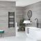 Milano Nero Electric - Straight Matt Black Heated Towel Rail 1000mm x 400mm