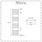 Milano Ive Electric - Straight White Heated Towel Rail 1600mm x 400mm