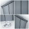 Milano Skye - Aluminium Anthracite Horizontal Designer Radiator 600mm x 1135mm (Single Panel)