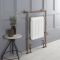 Milano Elizabeth - Brushed Bronze Traditional Dual Fuel Heated Towel Rail - 930mm x 620mm - Choice of Wi-Fi Thermostat and Cable Cover