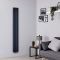 Milano Aruba Flow - Anthracite Vertical Double Panel Middle Connection Designer Radiator 1780mm x 236mm