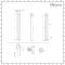 Milano Aruba Slim - Black Space-Saving Vertical Designer Radiator 1780mm x 236mm (Single Panel)