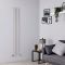 Milano Aruba - Light Grey Vertical Designer Radiator 1780mm x 236mm (Double Panel)