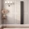 Milano Aruba Slim - Black Space-Saving Vertical Designer Radiator 1780mm x 236mm (Single Panel)