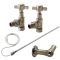 Milano Elizabeth - Dark Brushed Brass Traditional Dual Fuel Heated Towel Rail - 930mm x 620mm - Choice of Wi-Fi Thermostat and Cable Cover