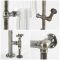 Milano Elizabeth - Dark Brushed Brass Traditional Dual Fuel Heated Towel Rail - 930mm x 620mm - Choice of Wi-Fi Thermostat and Cable Cover