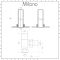 Milano - Modern Square Angled Radiator Valve and Pipe Set - Anthracite