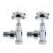 Milano - Traditional Chrome Angled Radiator Valves Pair 15mm