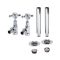 Milano - Chrome Traditional Angled Radiator Valve and Pipe Sleeve Set