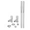 Milano - Modern Angled Radiator Valve and Pipe Set - Chrome